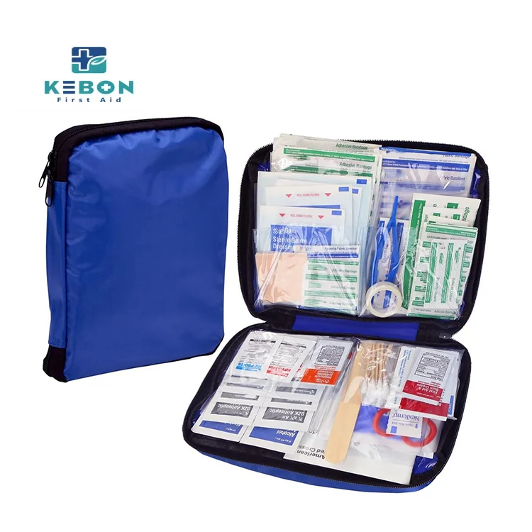 Kit de primeiros socorros para casa essencial azul
