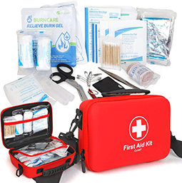 Kit de primeiros socorros EVA à prova d'água com alça de ombro - cor personalizada, suprimentos médicos de emergência completos para carro, casa, viagens, acampamento e aventura ao ar livre