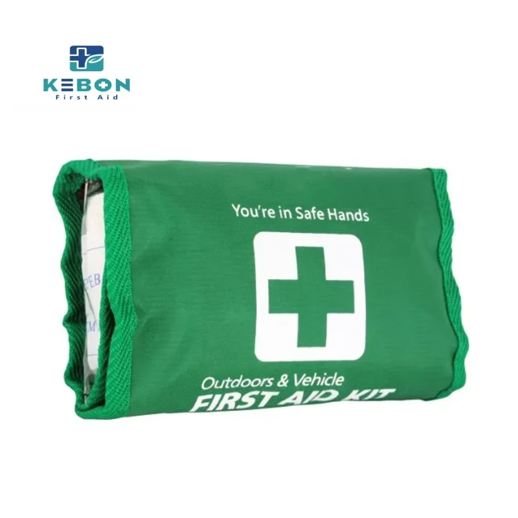 Kit de primeiros socorros verdes dobráveis