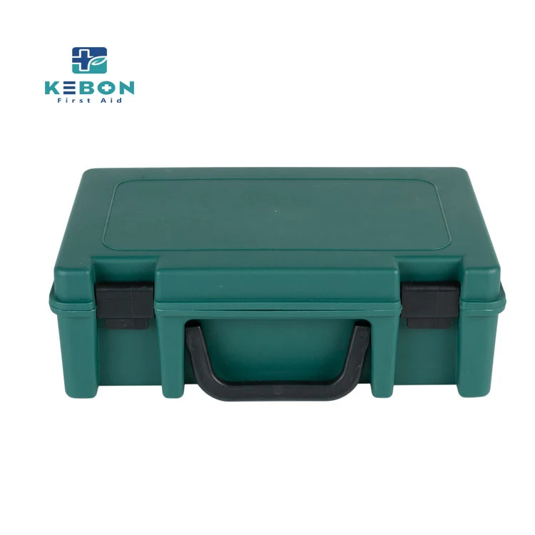 Kit de primeiros socorros de plástico verde