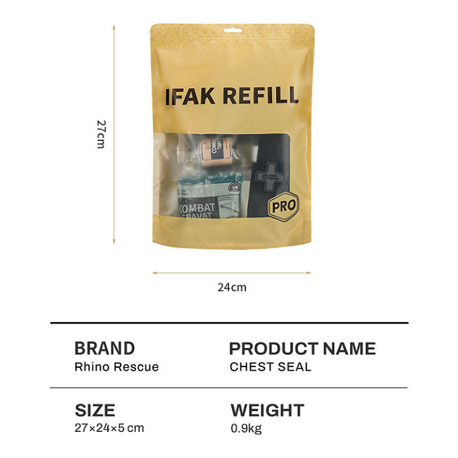 Bolsa IFAK de compartimento único com design independente