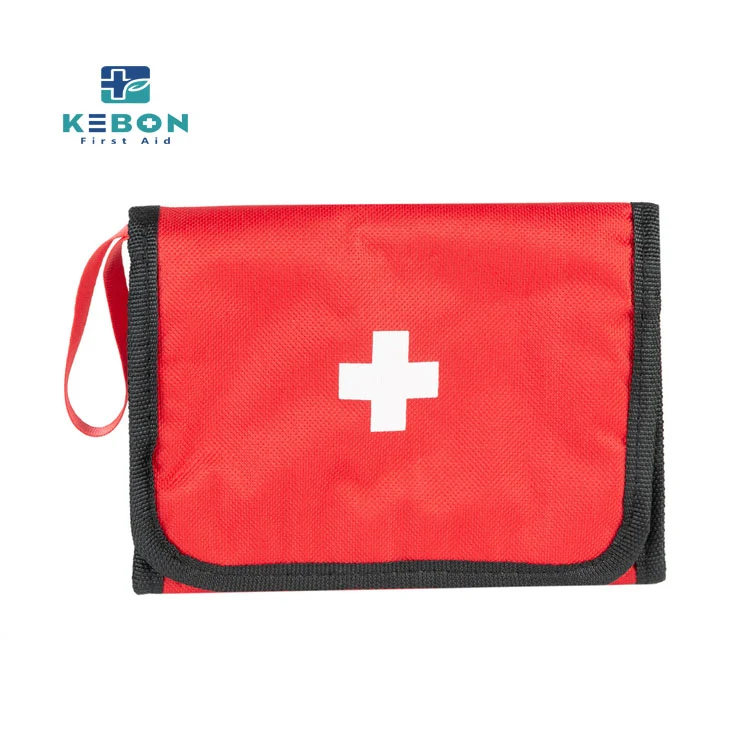 Kit de primeiros socorros com dobras vermelhas
